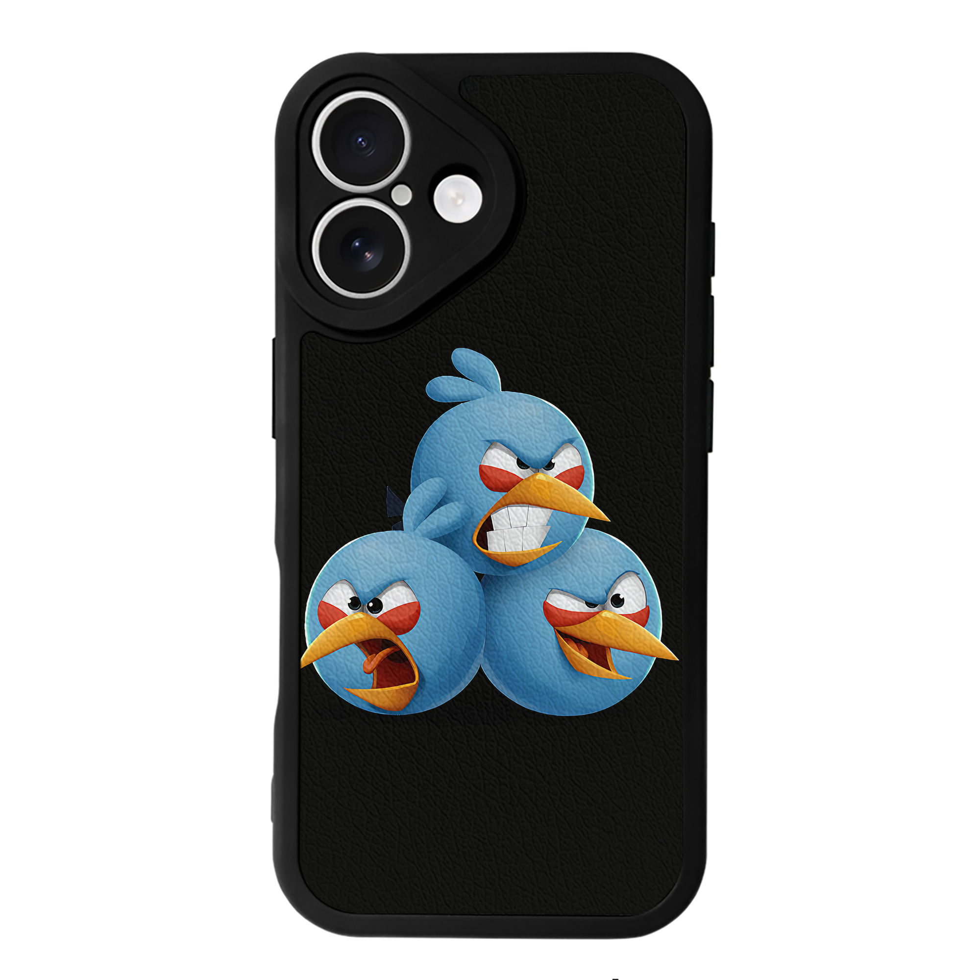 （画像用） Angry Birds アングリーバード 【iPhone 16シリーズ対応】シリコンスマホケース（レザー調） 材質：シリコン
